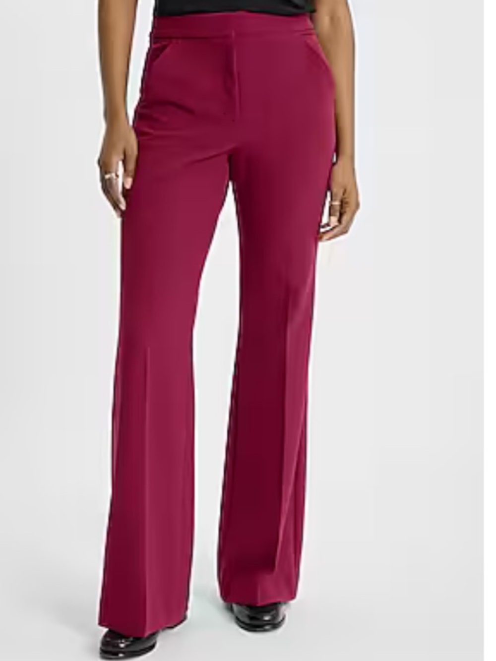 NWOT Editor Studio Stretch Twill High Waisted Flare Trouser